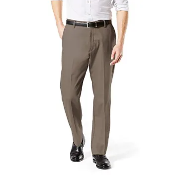 Dockers Men's Classic Fit Signature Khaki Lux Cotton Stretch Pants (Regular and Big & Tall), Dark Pe...