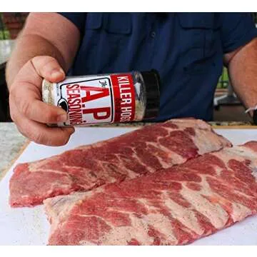 Killer Hogs AP Seasoning | Championship BBQ and Grill All Purpose Seasoning for Beef, Steak, Burgers, Pork, and Chicken | Salt, Pepper, Garlic (SPG) | 14 Ounces
