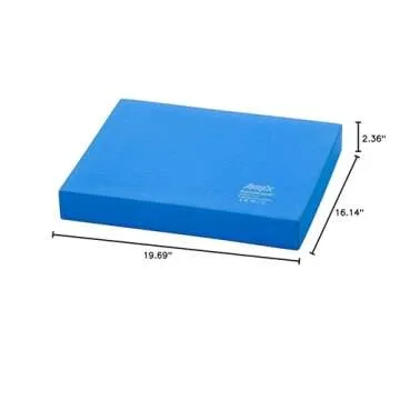 AIREX Home Gym Physical Therapy Workout Yoga Exercise Foam Non Slip Balance Pad with Waterproof and Tear Proof Design for Strength Training, Blue