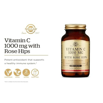 Solgar Vitamin C 1500 mg with Rose Hips for Immune Support