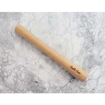 Humble House Sauerkraut Pounder Extra Long 16" Natural German Beech One Piece of Solid Wood Wood SAUERSTOMPER Cabbage Tamper for Packing Down Fermented Foods like Sauerkraut and Kimchi