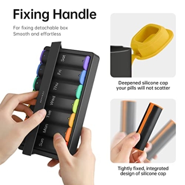 KOVIUU Weekly Pill Organizer for Vitamins and Medications