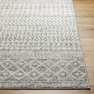 Livabliss Chester Boho Moroccan Area Rug,5'3" x 7'6",Grey