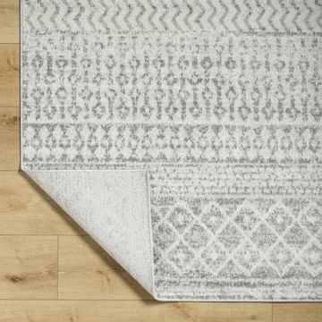 Livabliss Chester Boho Moroccan Area Rug,5'3" x 7'6",Grey