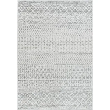 Livabliss Chester Boho Moroccan Area Rug,5'3" x 7'6",Grey