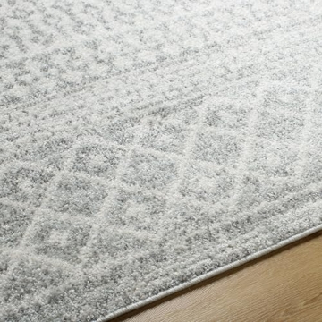 Livabliss Chester Boho Moroccan Area Rug,5'3" x 7'6",Grey