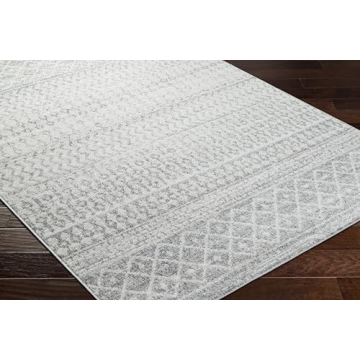 Livabliss Chester Boho Moroccan Area Rug,5'3" x 7'6",Grey