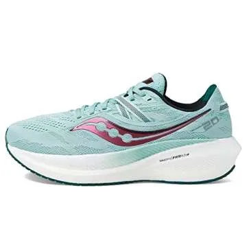 Saucony Women's Triumph 20 Sneaker, Mineral/Berry, 5