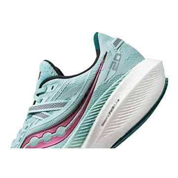 Saucony Women's Triumph 20 Sneaker, Mineral/Berry, 5