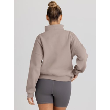 Half Zip Oversized Pullover Sweatshirt for Fall