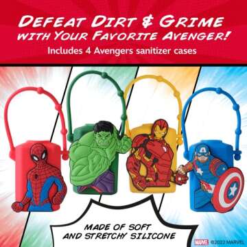 Marvel Hand Sanitizer Holder Set - Portable and Refillable