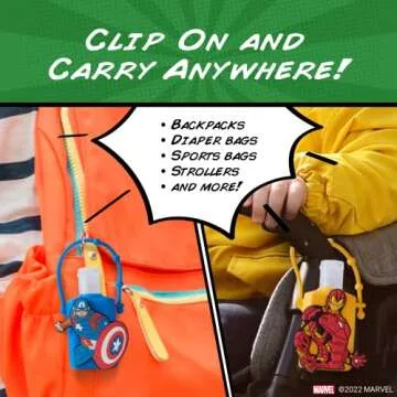 Marvel Hand Sanitizer Holder Set - Portable and Refillable