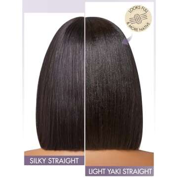 LUVME HAIR Yaki Straight Bob Wig with Bangs - Ready to Go