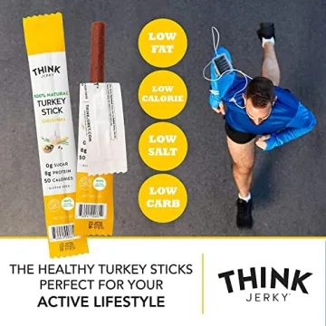 Think Jerky Turkey Sticks - Gourmet Healthy Snack Pack of 20