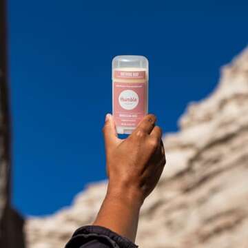 HUMBLE BRANDS Original Formula Aluminum-free Deodorant. Long Lasting Odor Control with Baking Soda and Essential Oils, Moroccan Rose, Pack of 1