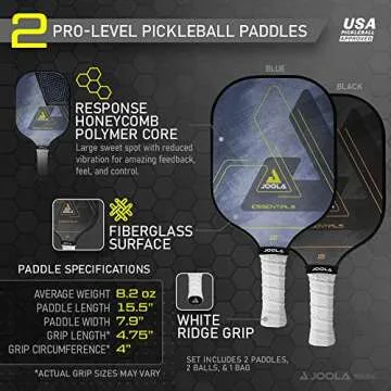 JOOLA Essentials Pickleball Paddles Set for Beginners and Casual Players