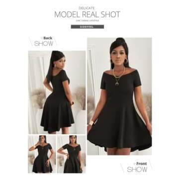 Elegant Sidefeel Off Shoulder High Low Dress for Women