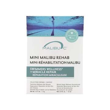 Malibu C Mini Malibu Rehab Swimmers Wellness - Contains 2 Hair Remedy Packets - Discoloration Correc...