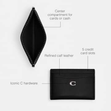 Coach Essential Card Case, Black
