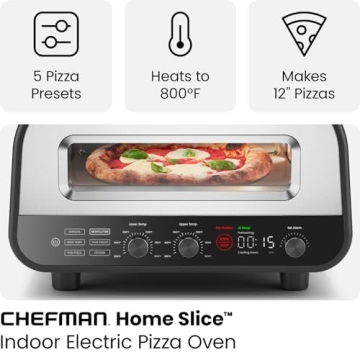 Chefman Indoor Pizza Oven with 800°F Heat and Presets