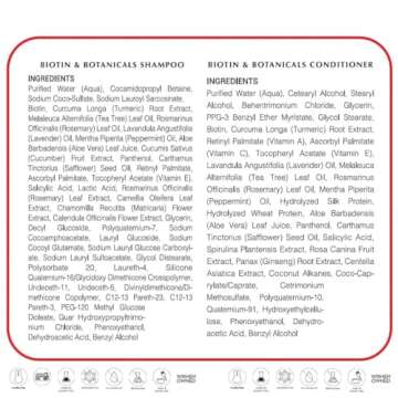 HAIRtamin Shampoo and Conditioner Set - Paraben & Sulfate Free, Volumizing & Moisturizing, Natural Biotin Shampoos and Conditioners, Gentle Moisturizer on Curly & Color Treated Hair