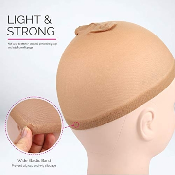 Durable Fandamei Light Brown Wig Caps for Women