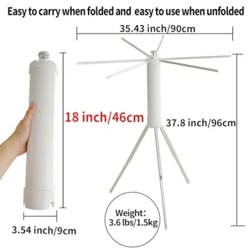 JOOM Portable Folding Tripod Clothes Drying Rack