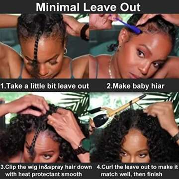 Shop UNICE V Part Curly Wig No Leave Out 180% Density 18 Inch