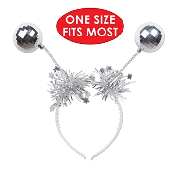 Beistle Silver Ball Boppers for Festivals and Costumes