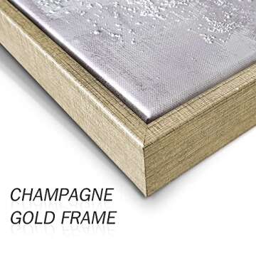 Elegant Blue Abstract Canvas Framed Wall Art for Modern Decor