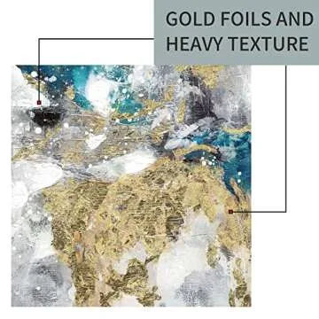 Elegant Blue Abstract Canvas Framed Wall Art for Modern Decor