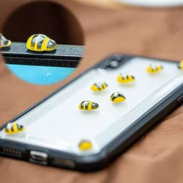 Savita Tiny Wooden Bee Stickers for Crafts and DIY