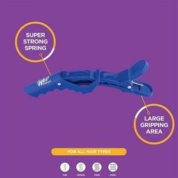 Wet Brush-Pro Professional Styling/Sectioning Hair Clips - For Wet or Dry Hair - Two Stage Strong Double Hinge - Maximum Hold (4-Count/(Pack of 1), Lime Light/Green)