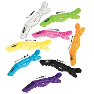 Wet Brush-Pro Professional Styling/Sectioning Hair Clips - For Wet or Dry Hair - Two Stage Strong Double Hinge - Maximum Hold (4-Count/(Pack of 1), Lime Light/Green)