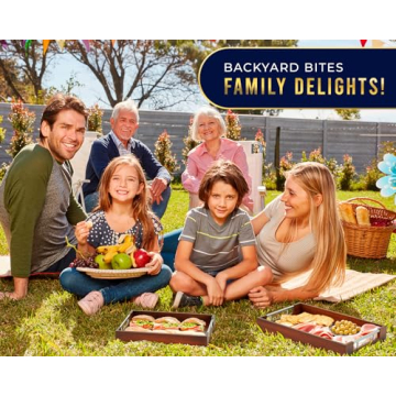 Set of 2 Bamboo Serving Trays with Silver Handles