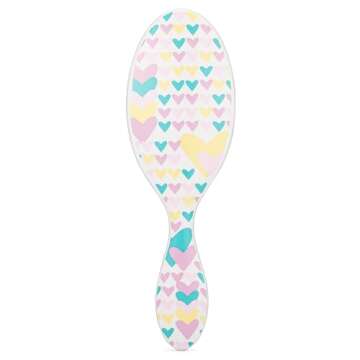 Wet Brush Kids Detangler Hair Brushes - Midi Hearts - Detangling Brush with Ultra-Soft IntelliFlex B...