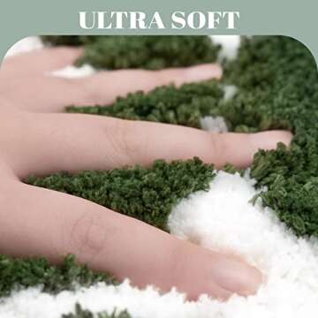 UNIBATH You Look Good Bath Mat Green Bathroom Rugs Funny Cute Bathroom Decor Preppy Small Cool Rug Non Slip Microfiber Washable Absorbent Shower Rug, 25”x21”…