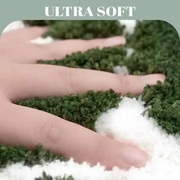 UNIBATH You Look Good Bath Mat Green Bathroom Rugs Funny Cute Bathroom Decor Preppy Small Cool Rug Non Slip Microfiber Washable Absorbent Shower Rug, 25”x21”…