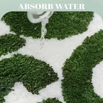 UNIBATH You Look Good Bath Mat Green Bathroom Rugs Funny Cute Bathroom Decor Preppy Small Cool Rug Non Slip Microfiber Washable Absorbent Shower Rug, 25”x21”…