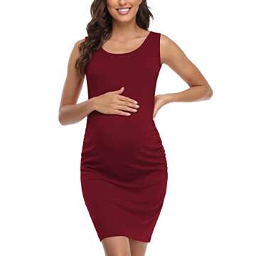 BBHoping Women's Maternity Sleeveless Dress - Stylish and Comfy for All Occasions