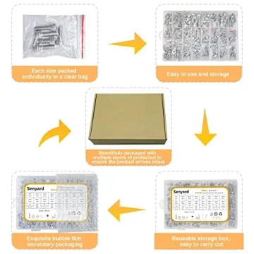 890pcs Metric Screw Assortment with Stainless Steel Quality