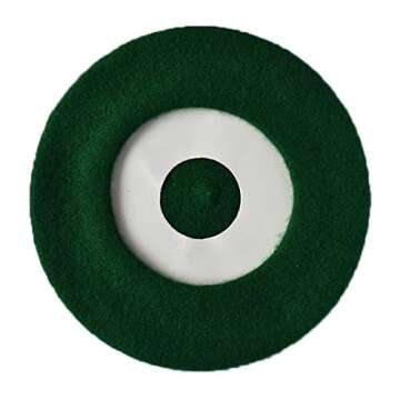 JOYHY Women's Solid Color Classic French Style Beret Beanie Hat Dark Green