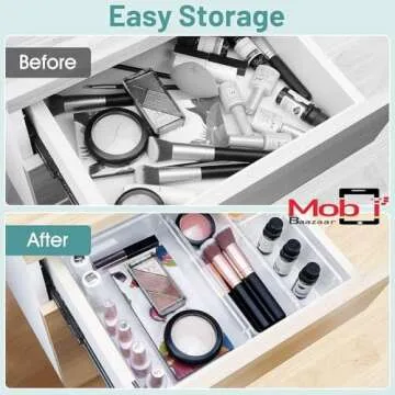 16 Pcs Multipurpose Clear Drawer Organizers for Every Home