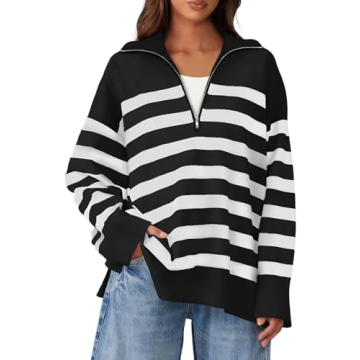 Trendy WIHOLL Women's Striped Sweater 2024 with Cozy Fit and Style