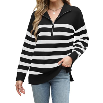 Stylish WIHOLL Striped Sweater for Women - Trendy Comfort