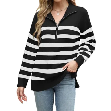 Stylish WIHOLL Striped Sweater for Women - Trendy Comfort