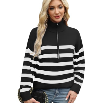 Stylish WIHOLL Striped Sweater for Women - Trendy Comfort