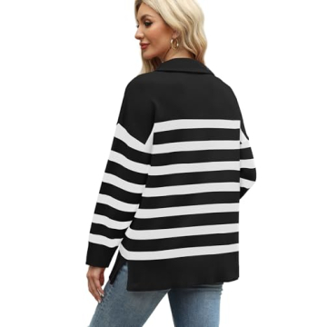 Stylish WIHOLL Striped Sweater for Women - Trendy Comfort