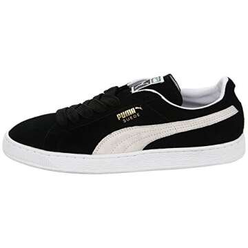 PUMA Select Men's Suede Classic Plus Sneakers BLK/White, Size 8