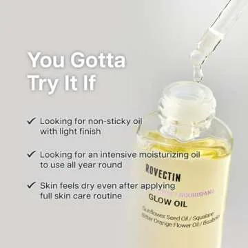 ROVECTIN Barrier Repair Face Oil - Neroli Oil, Antioxidant Anti-Aging Facial Oil | Fast Absorbing, Non-Greasy, Natural Glow for Dry and Sensitive Skin | Vegan, Korean Skincare (1 fl oz)